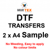 A4 sample DTF Transfer Sheets