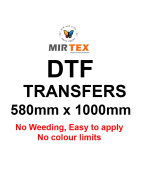 100cm x 58cm DTF Transfer Sheets