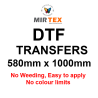 100cm x 58cm DTF Transfer Sheets